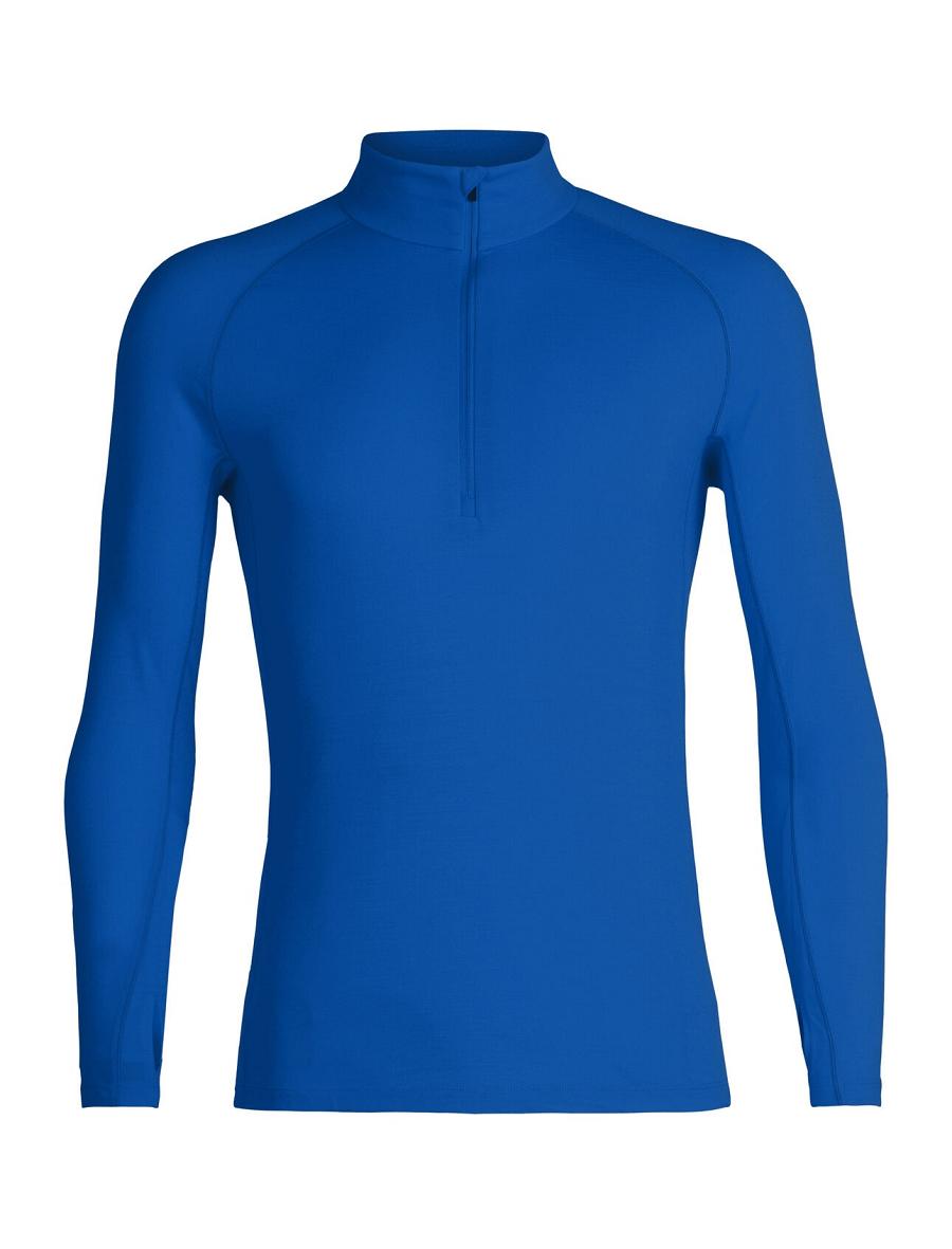 Icebreaker BodyfitZone™ Merino 200 Zone Thermal Long Sleeve Half Zip Top Miesten Base Layers Sininen | FI 1336YXFU